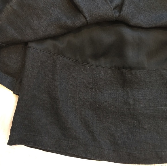 Forever 21 black linen layered ruffle mini skirt - Picture 3 of 7